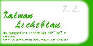 kalman lichtblau business card